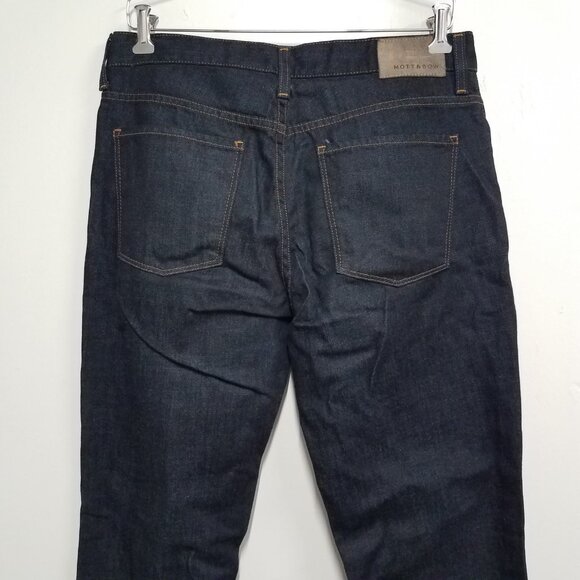 Mott and Bow Jeans Blue Mens 32x32 Straight Dark Wash Denim MB912-32-RT-RAW-9 - Picture 7 of 10
